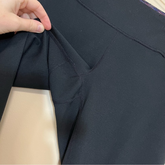 Zella Reversible Purple Space Dye / Black Athletic Leggings - Picture 7 of 13